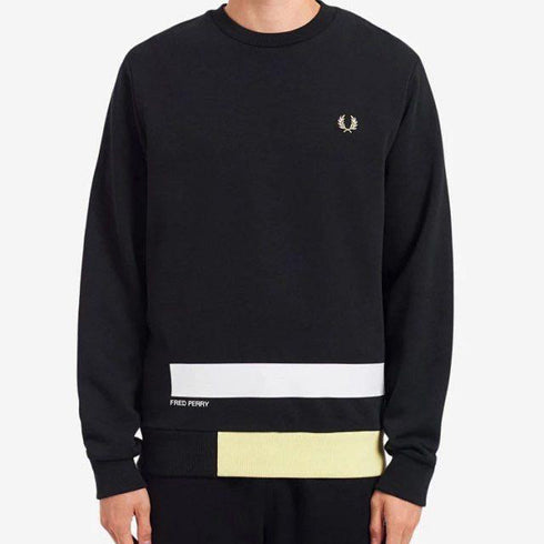 Fred Perry 拼接圓領衛衣